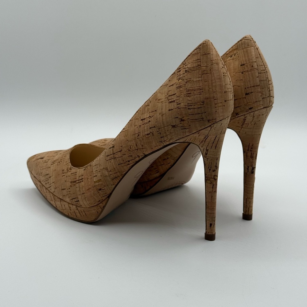 Jessica Simpson Analista Natural Cork Platform Heels Sophisticated Classic Pumps - Picture 14 of 16